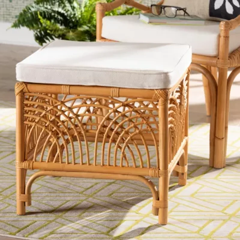 Materra Rattan Footstool