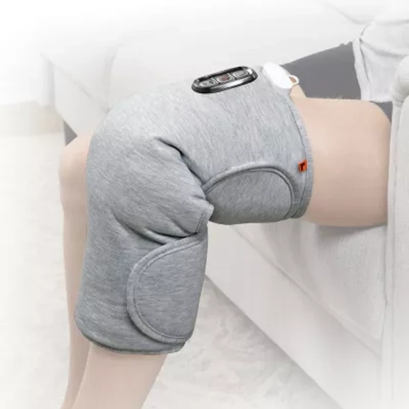 Sharper Image Calming Heat Copper + Charcoal Massaging Knee Compression Wrap