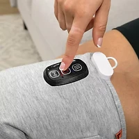 Sharper Image Calming Heat Copper + Charcoal Massaging Knee Compression Wrap