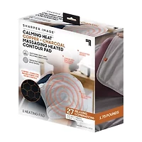 Sharper Image Calming Heat Copper + Charcoal Massaging Contour Compression Wrap