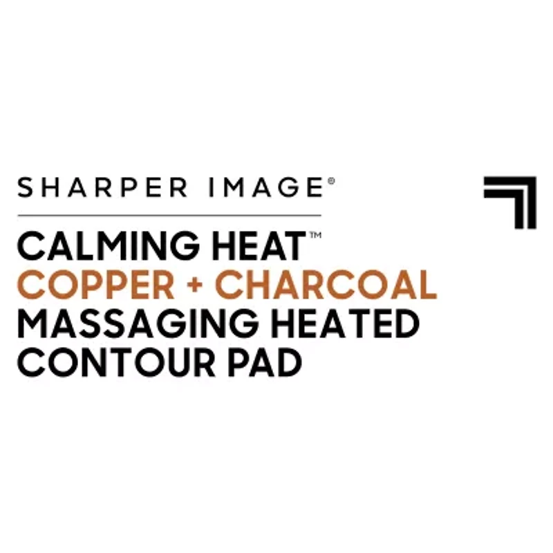 Sharper Image Calming Heat Copper + Charcoal Massaging Contour Compression Wrap