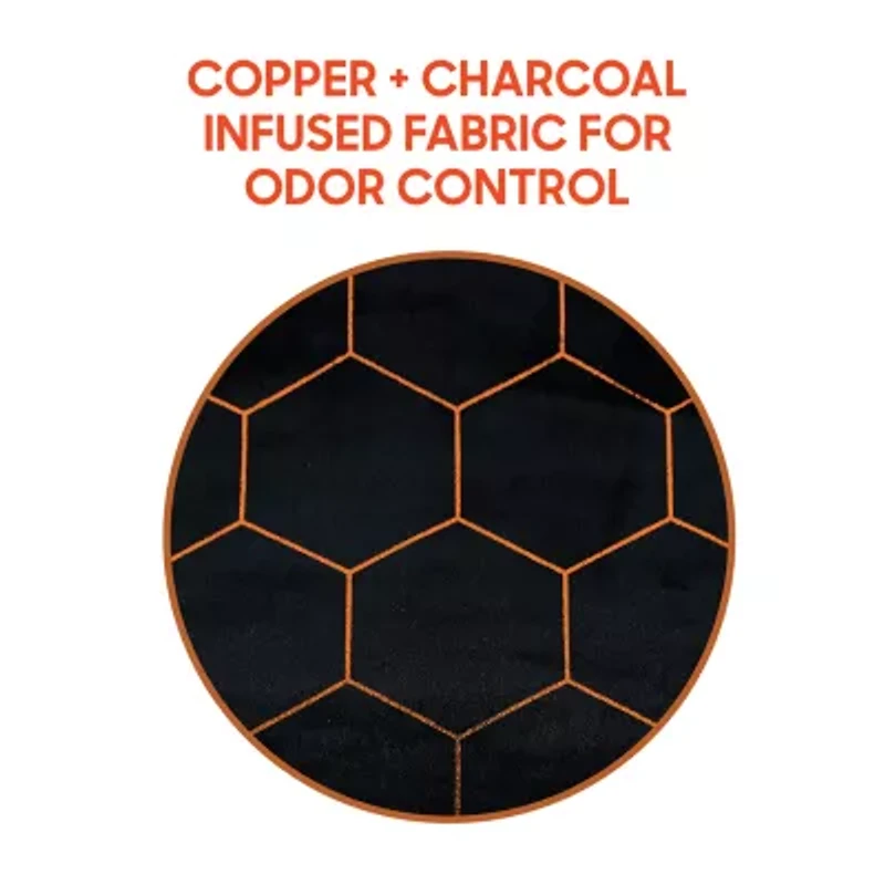 Sharper Image Calming Heat Copper + Charcoal Massaging Contour Compression Wrap