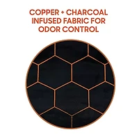 Sharper Image Calming Heat Copper + Charcoal Massaging Contour Compression Wrap