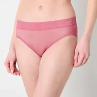 Ambrielle Everyday High Cut With Lace Trim Panty