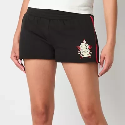 Mickey And Friends Fleece Short Juniors Womens Low Rise Pull-On
