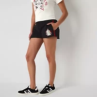 Mickey And Friends Fleece Short Juniors Womens Low Rise Pull-On