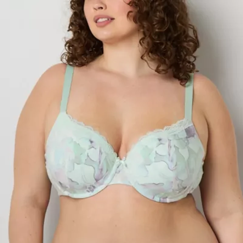 Ambrielle Cotton Womens Medium Support Demi Bra 364238