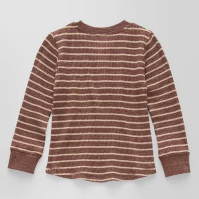 Okie Dokie Toddler & Little Boys Long Sleeve Regular Fit Henley Shirt