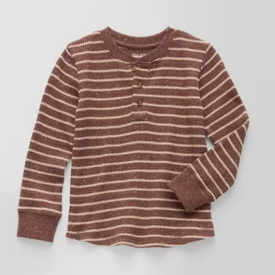 Okie Dokie Toddler & Little Boys Long Sleeve Regular Fit Henley Shirt