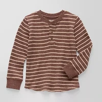 Okie Dokie Toddler & Little Boys Long Sleeve Regular Fit Henley Shirt