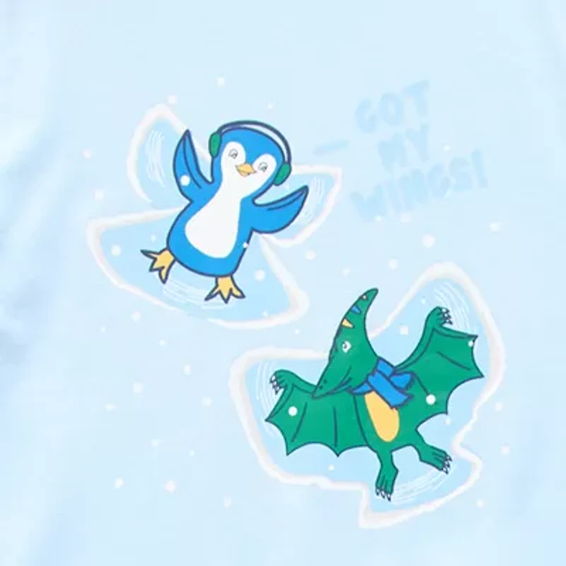 Okie Dokie Toddler & Little Boys Crew Neck Long Sleeve Regular Fit Graphic T-Shirt