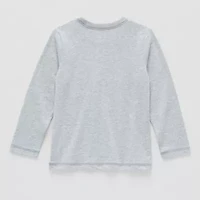 Okie Dokie Toddler & Little Boys Crew Neck Long Sleeve Regular Fit Graphic T-Shirt
