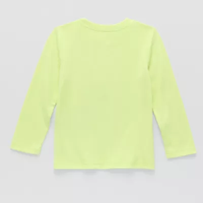 Okie Dokie Toddler & Little Boys Crew Neck Long Sleeve Regular Fit Graphic T-Shirt