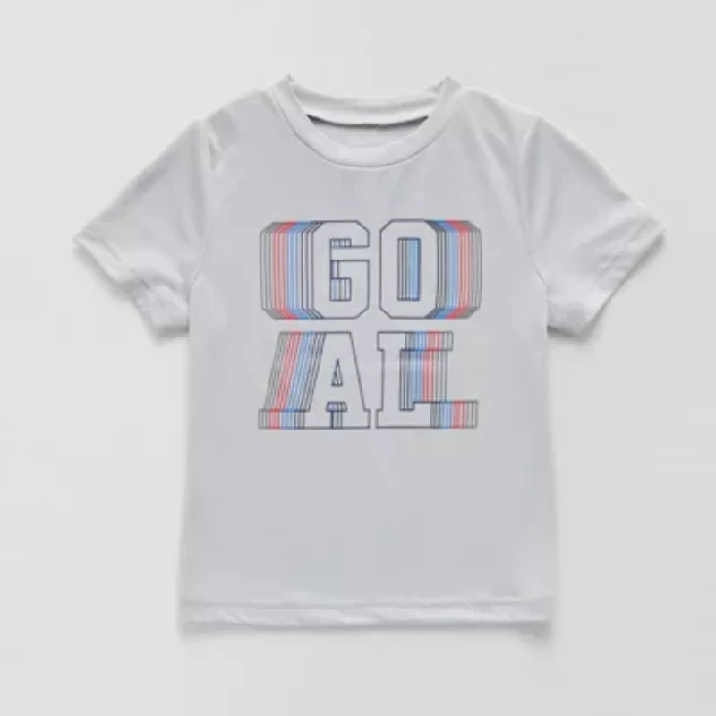 Okie Dokie Active Toddler & Little Boys Crew Neck Short Sleeve Regular Fit Graphic T-Shirt