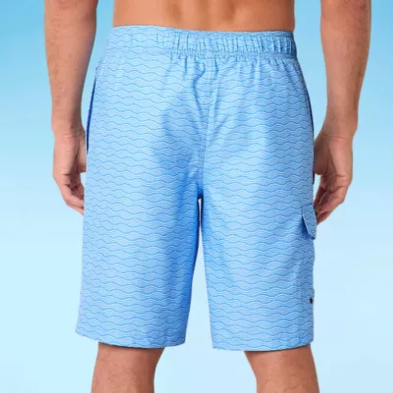 St. John's Bay Cargo Mens Drawstring Waist Swim Trunks
