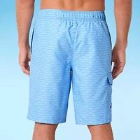 St. John's Bay Cargo Mens Drawstring Waist Swim Trunks
