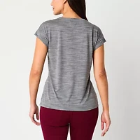 Liz Claiborne Womens Crew Neck Short Sleeve T-Shirt