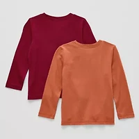 Okie Dokie Toddler & Little Boys Crew Neck Long Sleeve Regular Fit 2-pc. Graphic T-Shirt
