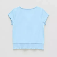 Thereabouts Little & Big Kid Girls V Neck Short Sleeve T-Shirt