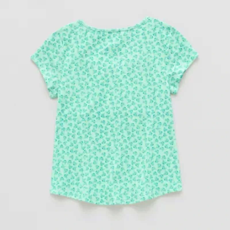 Thereabouts Little & Big Kid Girls U Neck Short Sleeve T-Shirt