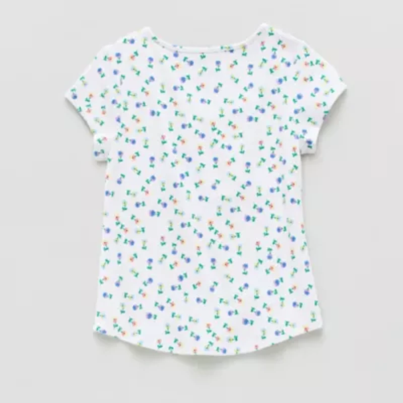 Thereabouts Little & Big Kid Girls U Neck Short Sleeve T-Shirt