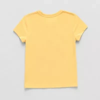 Thereabouts Little & Big Kid Girls Round Neck Short Sleeve Regular Fit Graphic T-Shirt