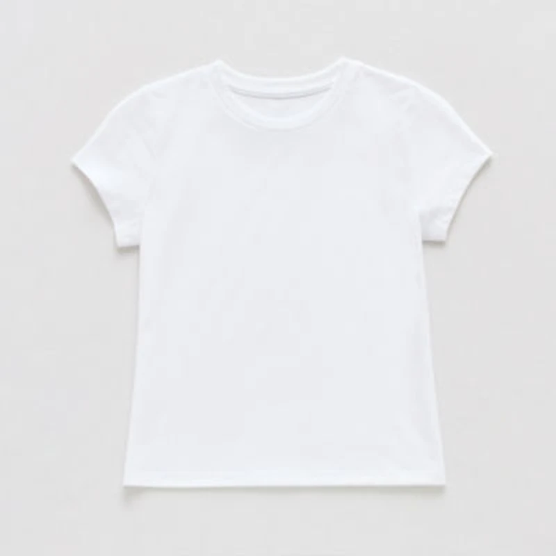 Thereabouts Little & Big Kid Girls Crew Neck Short Sleeve Regular Fit Graphic T-Shirt