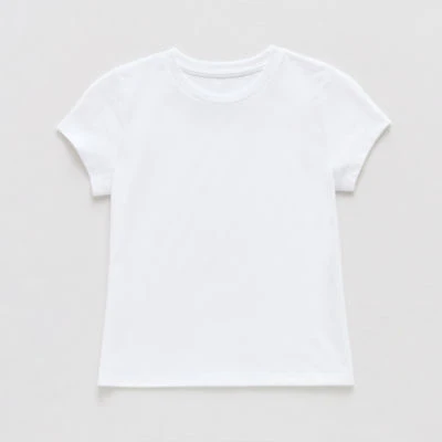 Thereabouts Little & Big Kid Girls Crew Neck Short Sleeve Regular Fit Graphic T-Shirt