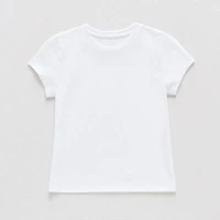 Thereabouts Little & Big Kid Girls Crew Neck Short Sleeve Regular Fit Graphic T-Shirt