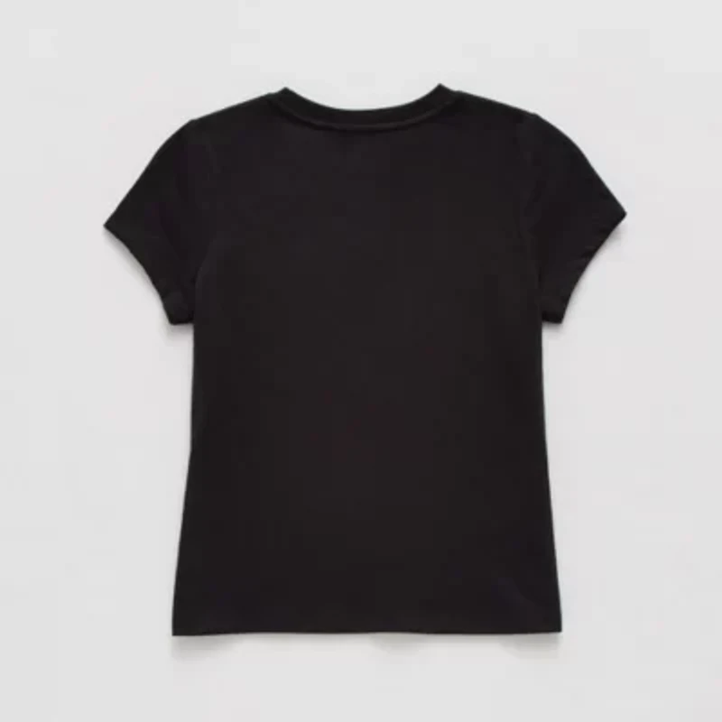 Thereabouts Little & Big Kid Girls Crew Neck Short Sleeve Regular Fit Graphic T-Shirt