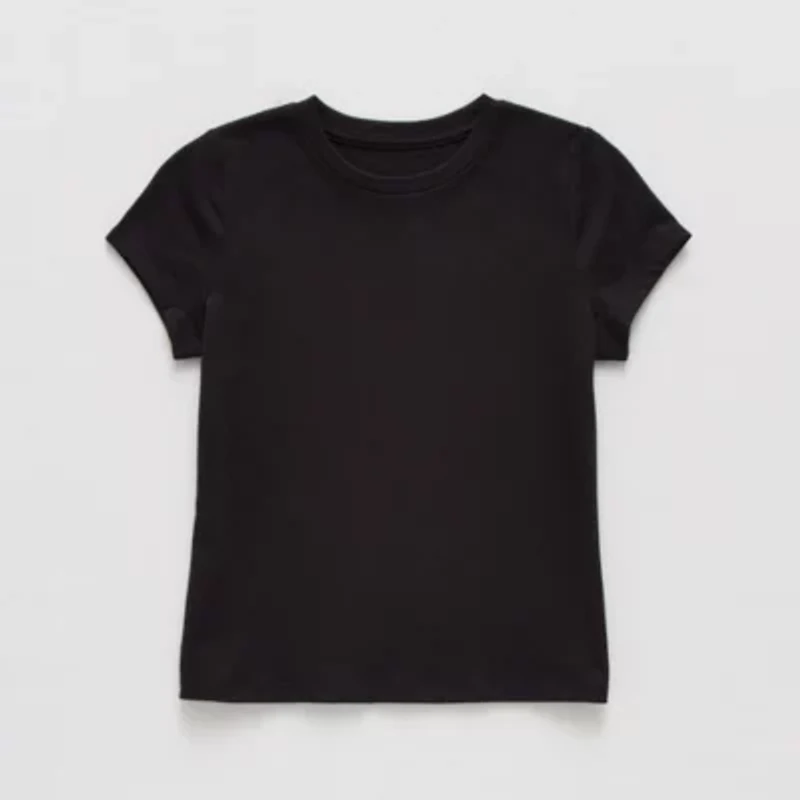 Thereabouts Little & Big Kid Girls Crew Neck Short Sleeve Regular Fit Graphic T-Shirt
