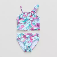 Okie Dokie Unicorn Toddler Girls 2-pc. Tankini Set
