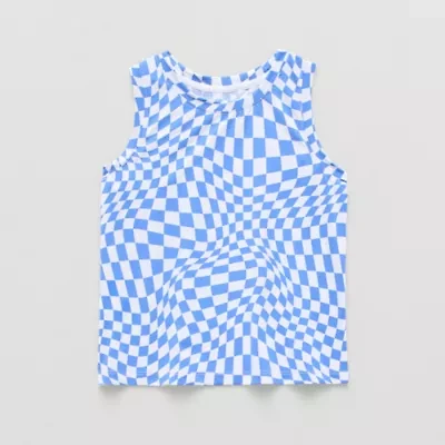 Xersion Performance Little & Big Kid Girls Crew Neck Sleeveless Active Tank Top
