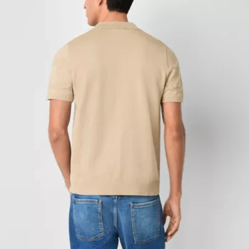 Frye and Co. Southwestern Stitch Mens Short Sleeve Regular Fit Button-Down Shirt