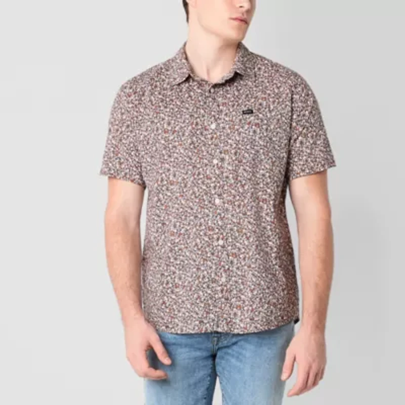 RVCA Unisex Adult Short Sleeve Regular Fit Button-Down Shirt