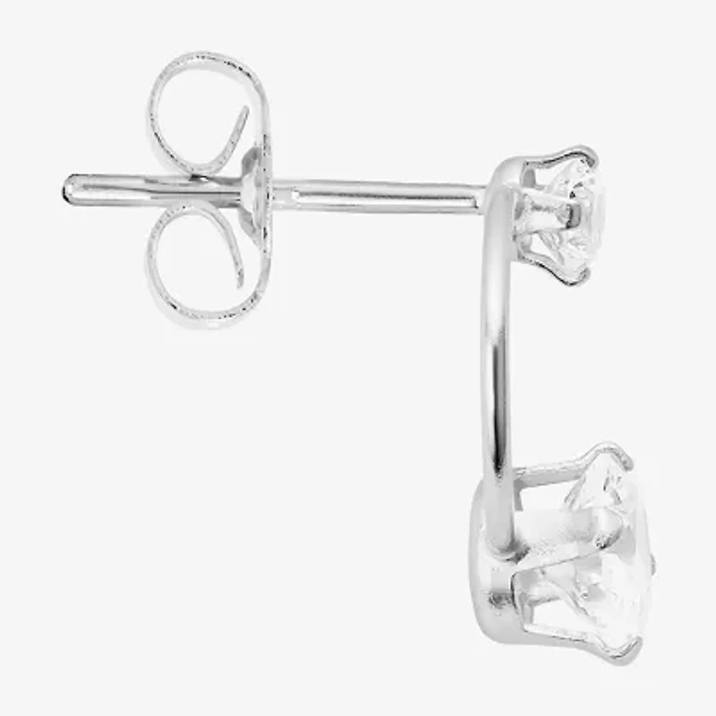 Silver Treasures Sterling Silver 6.6mm Butterfly Stud Earrings