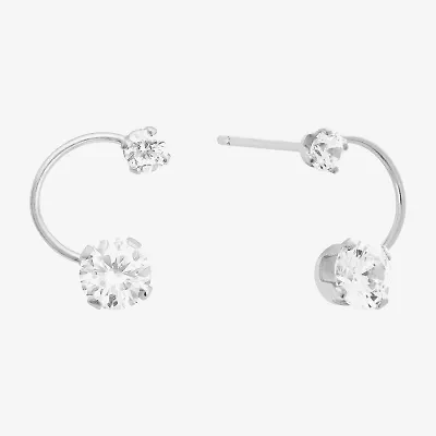 Silver Treasures Sterling Silver 6.6mm Butterfly Stud Earrings