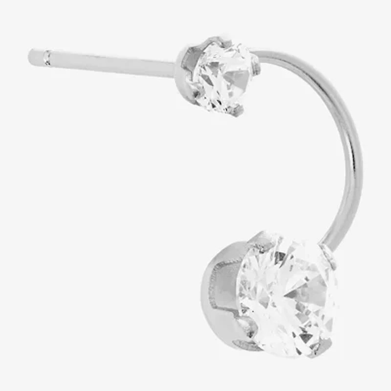 Silver Treasures Sterling Silver 6.6mm Butterfly Stud Earrings