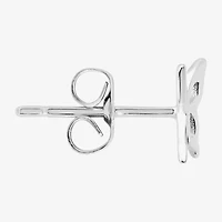 Silver Treasures Cubic Zirconia Sterling Silver 10.4mm Stud Earrings