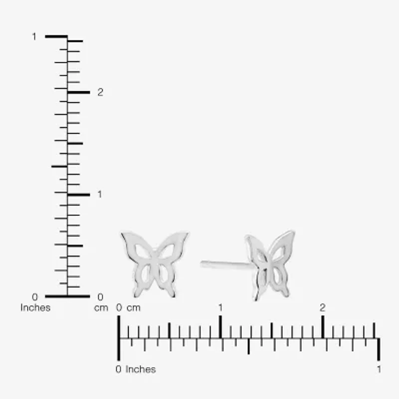 Silver Treasures Cubic Zirconia Sterling Silver 10.4mm Stud Earrings