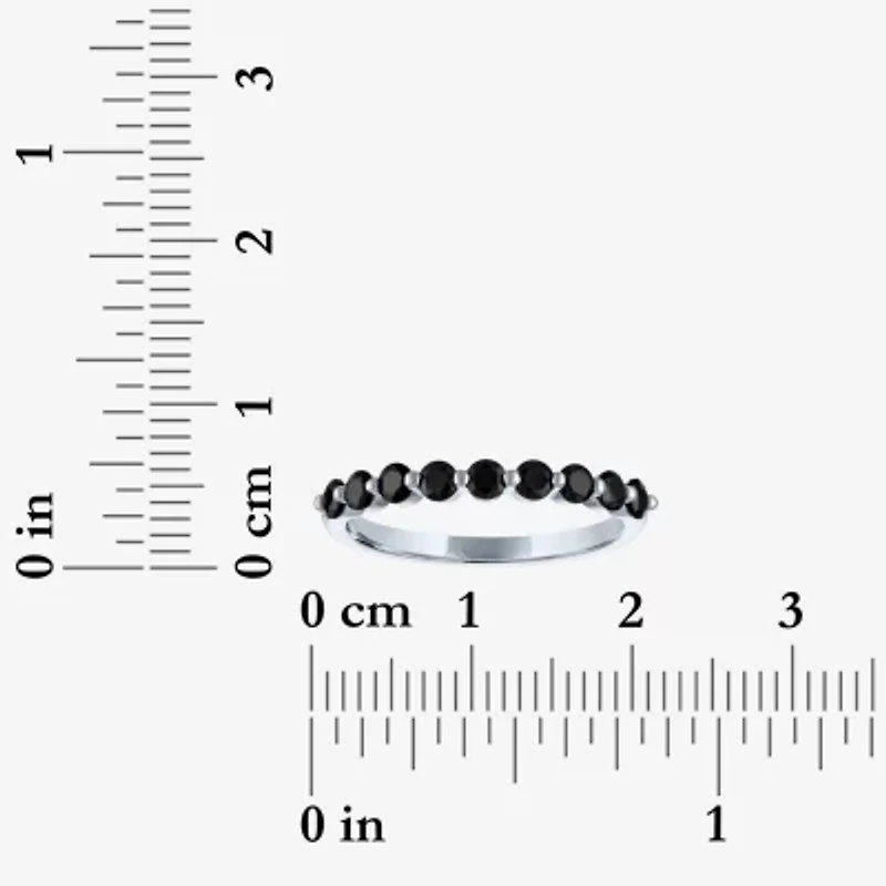Womens 2.5MM 1/2 CT. T.W. Natural Black Diamond 10K Gold Band