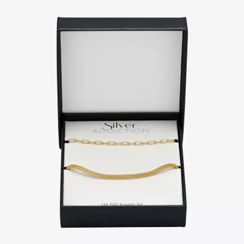 Silver Addiction Womens 14K Gold Over Silver 2-pc. Jewelry Set