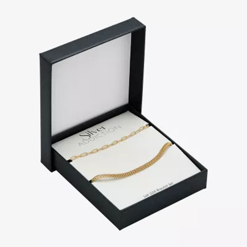 Silver Addiction Womens 14K Gold Over Silver 2-pc. Jewelry Set