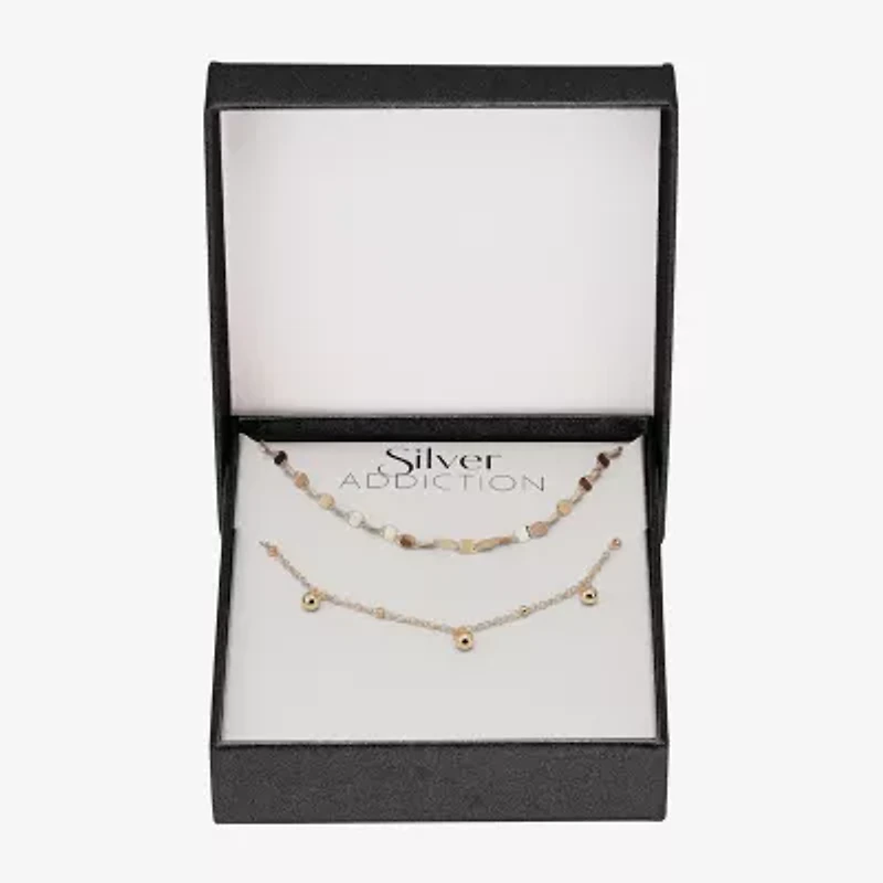 Womens 14K Gold Over Silver 2-pc. Necklace Set