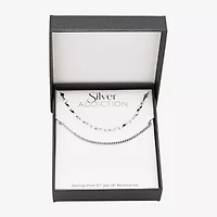 Womens Sterling Silver 2-pc. Necklace Set