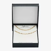 Womens 14K Gold Over Silver 2-pc. Necklace Set