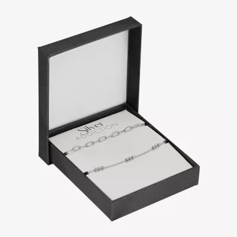 Silver Addiction Womens Sterling Silver 2-pc. Jewelry Set
