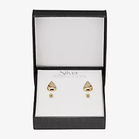 Silver Addiction Womens 14K Gold Over Silver 2 Pair Earring Set