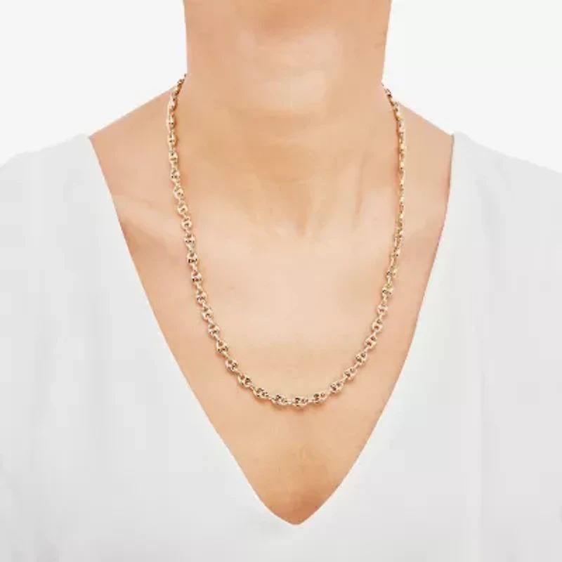 Limited Quantities! Womens 18K Gold Over Silver 21 Inch Mariner Chain Necklace