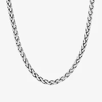 Limited Quantities! Mens Sterling Silver 24 Inch Spiga Chain Necklace